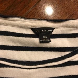 Ann Taylor Tops - Ann Taylor striped black and white long sleeve top Ann Taylor Tops - Ann Taylor striped black and white long sleeve top